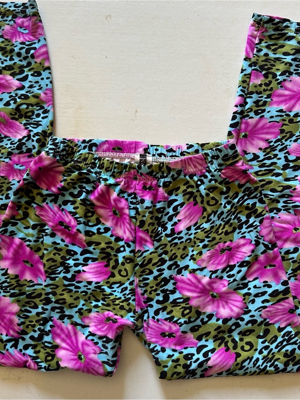 Pink Floral Animal Print Y2K Leggings